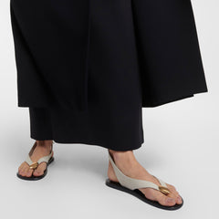 Flat Sandals for Women Ankle Strappy Flip Flops Sandals Ladies Summer Slides with Metal Circular