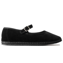 Velvet Ballet Flats for Women Cute Suede Round Toe Slip On Mary Jane Flats Casual Ballerina Shoes