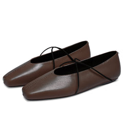 Women's Square Toe Ballet Flats Mary Jane Shoes