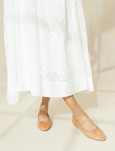 Mary Jane Ballet Flats for Women Woven Flats Elastic Strap Almond Toe Bow Ballerina Shoes