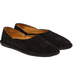 Suede Ballet Flats for Women Round Toe Slip On Casual Ballerina Shoes