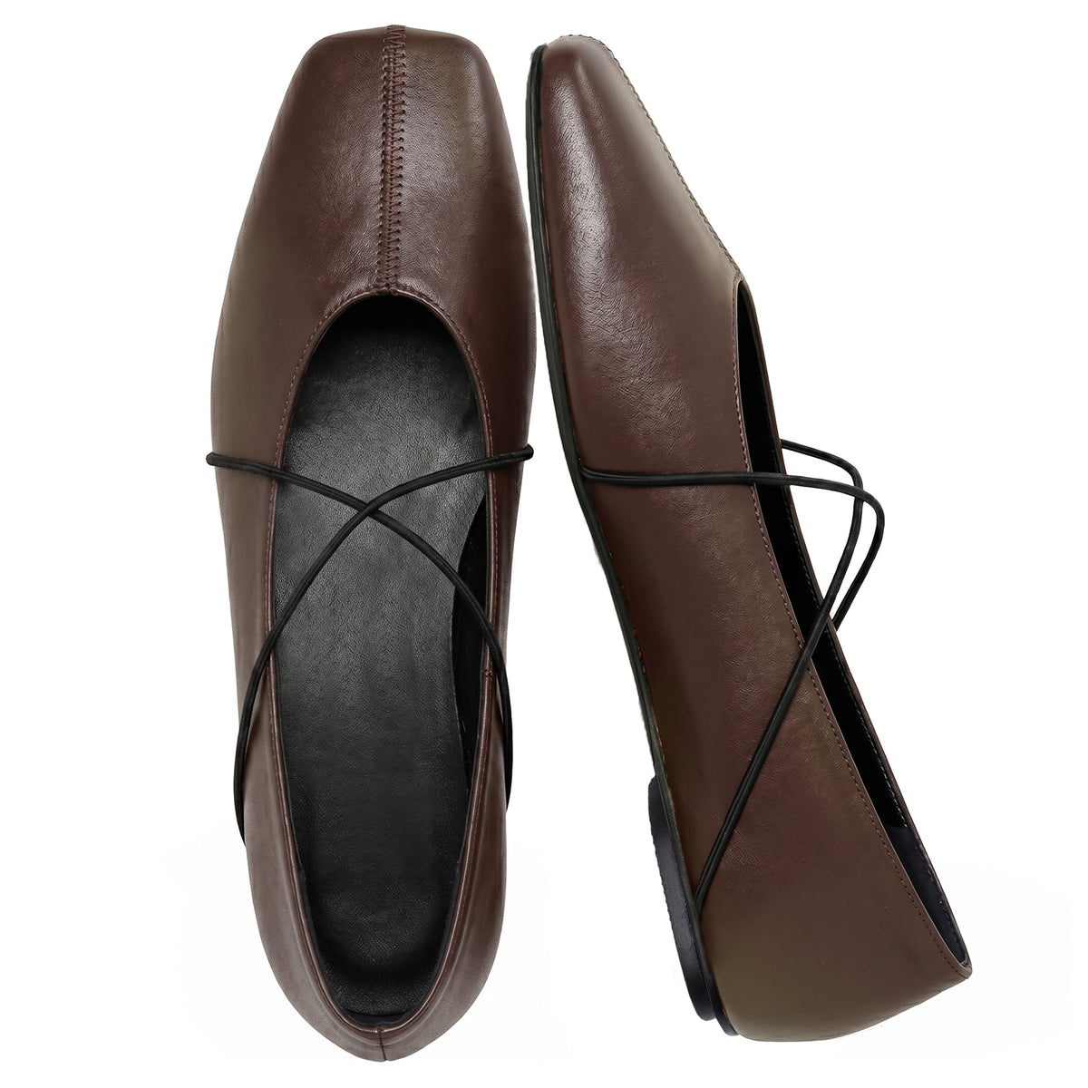 Women's Square Toe Ballet Flats Mary Jane Shoes