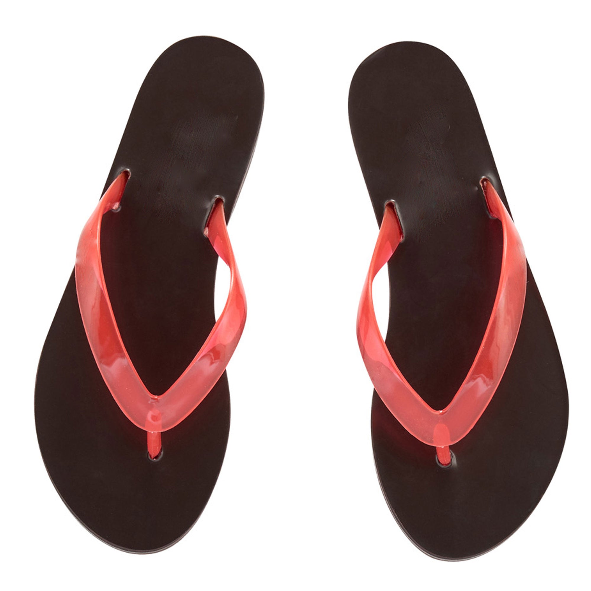 Red jelly flip flops hotsell