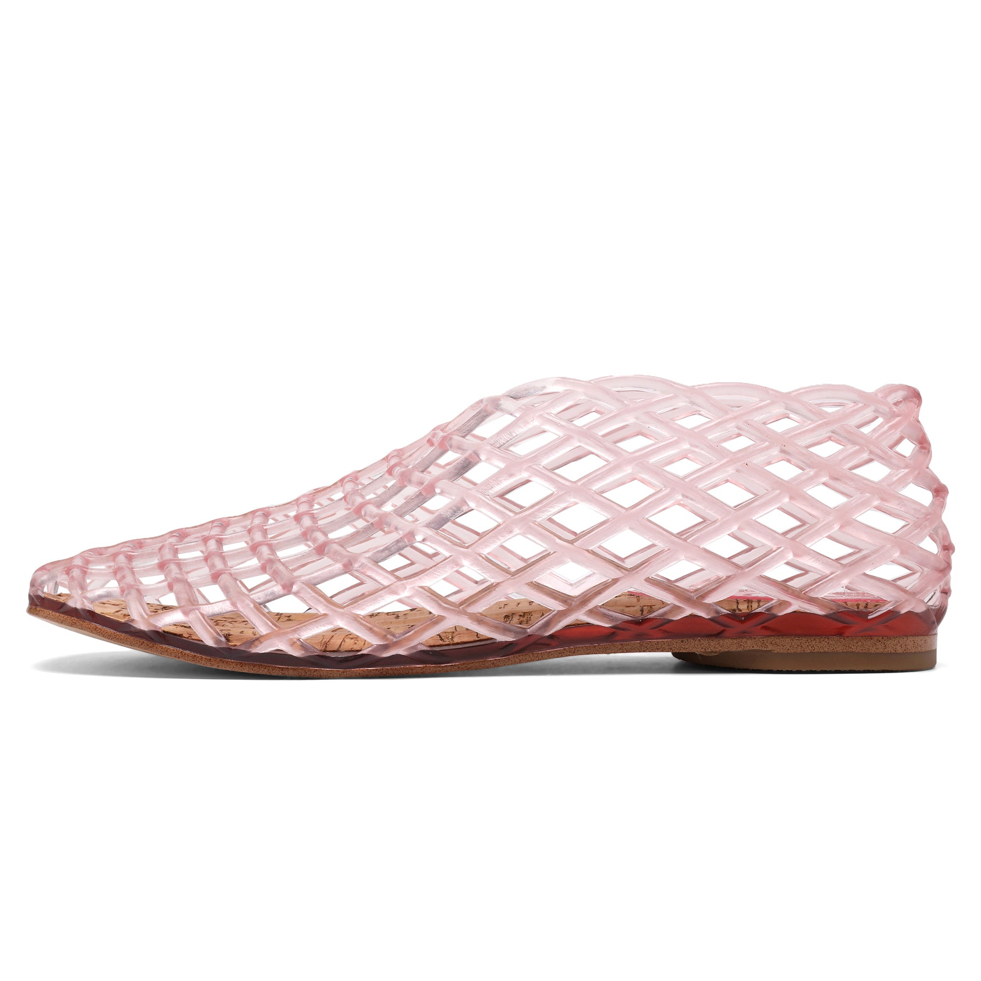 Jelly Mesh Ballet Flats Clear Hollow Beach Sandals