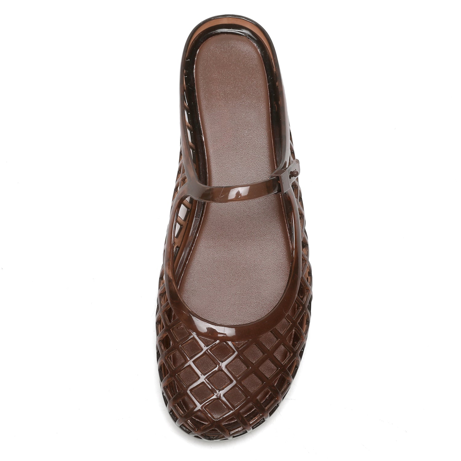 Clear Jelly Slide Sandals Mesh Hollow Flat