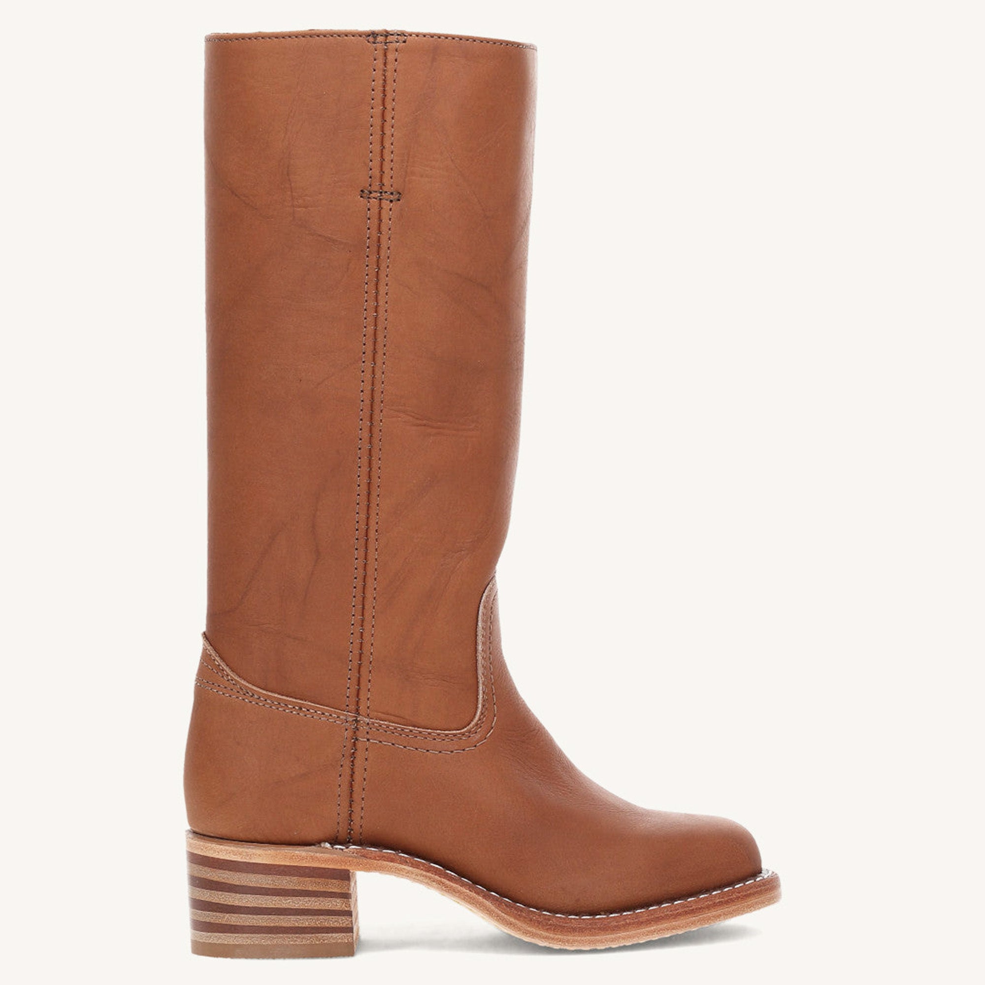 Campus Knee High Boots for Women Square Toe Casual Chunky Block Heel Tall Boots