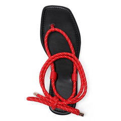 Rope Strappy Thong Flat Beach Sandals