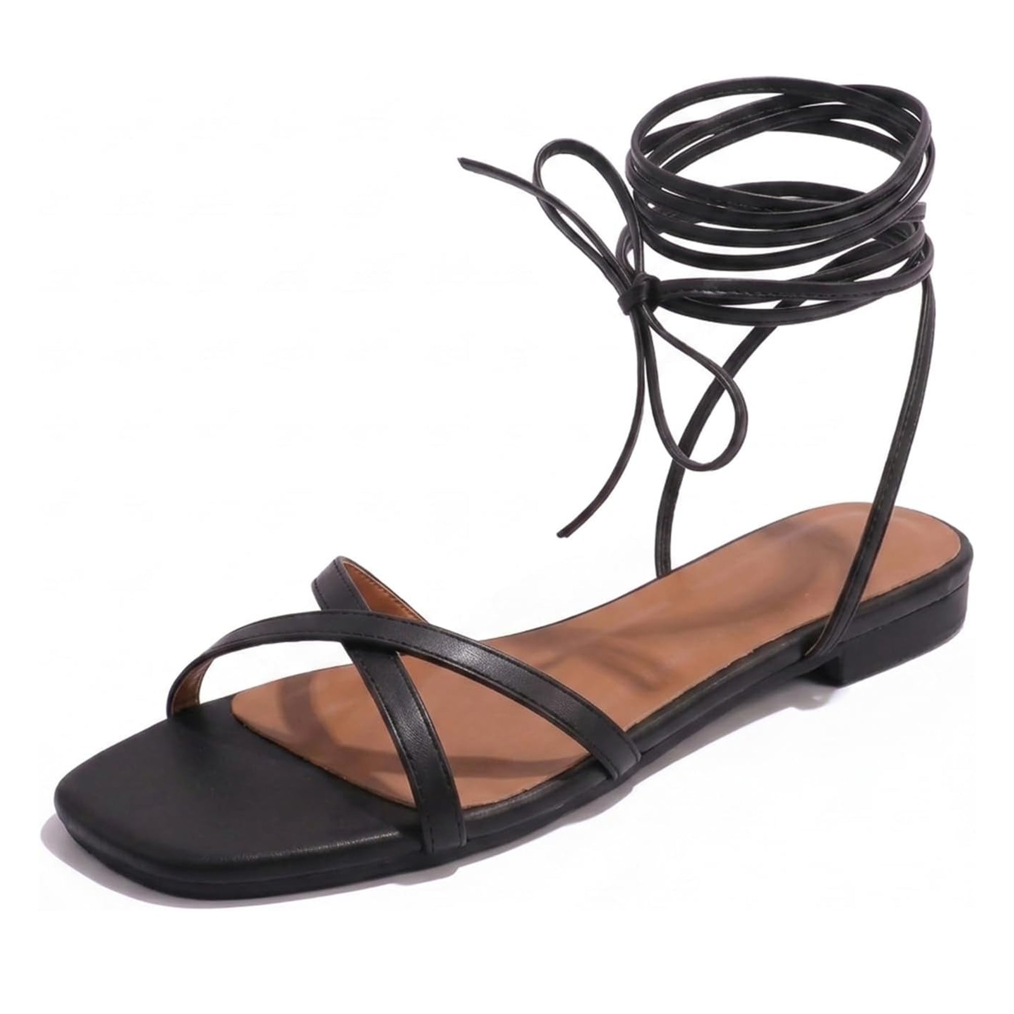 Slides Beach Flats Gladiator Wrap Strappy Sandals