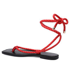 Rope Strappy Thong Flat Beach Sandals