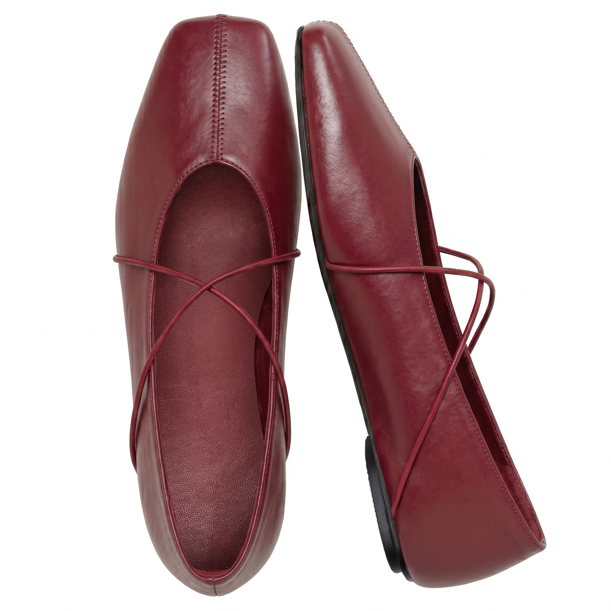 Women's Square Toe Ballet Flats Mary Jane Shoes