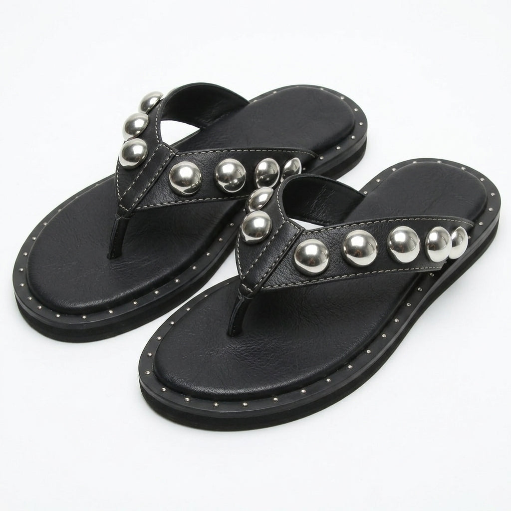 Flip Flop Studded Thong Slides Sandals