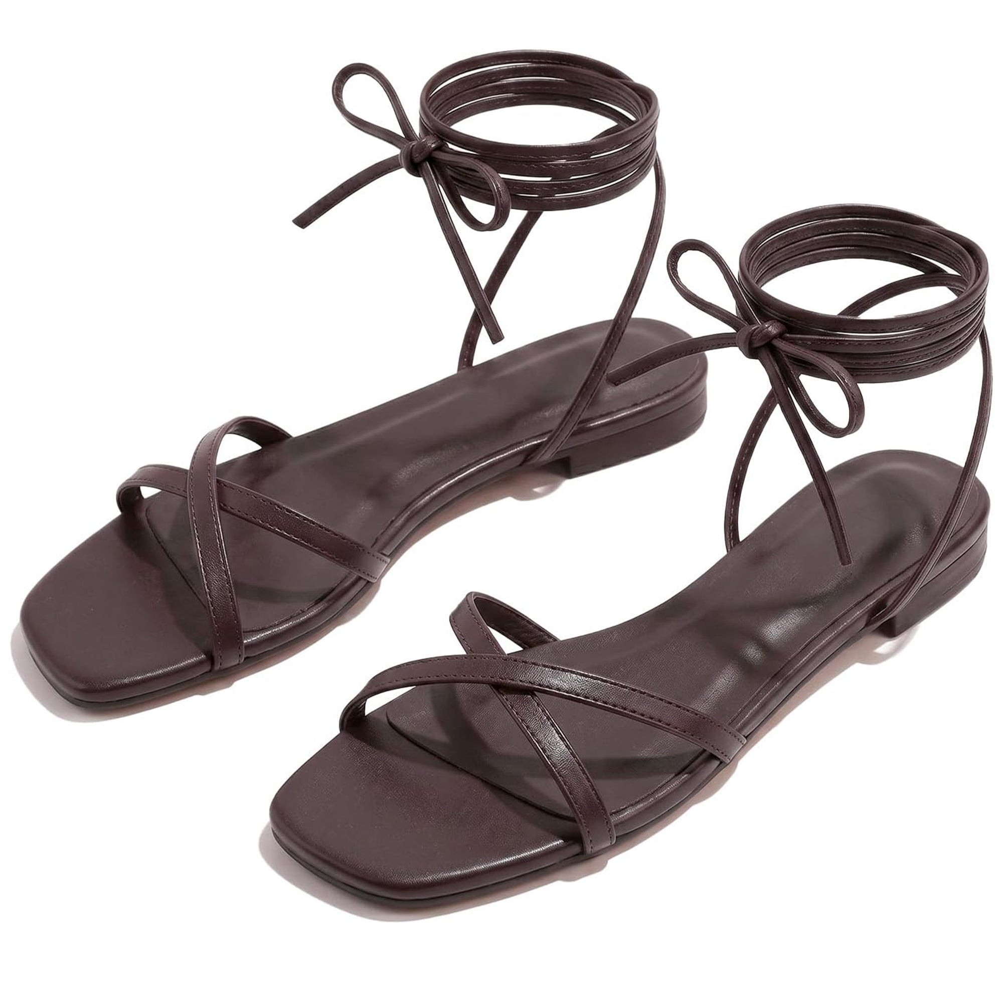 Slides Beach Flats Gladiator Wrap Strappy Sandals