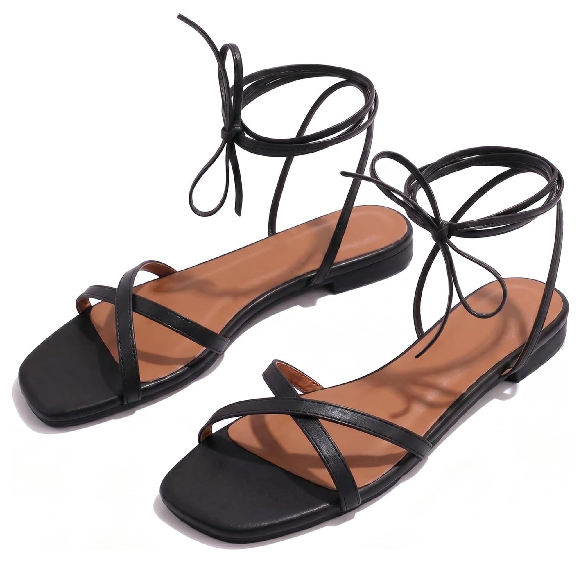 Slides Beach Flats Gladiator Wrap Strappy Sandals