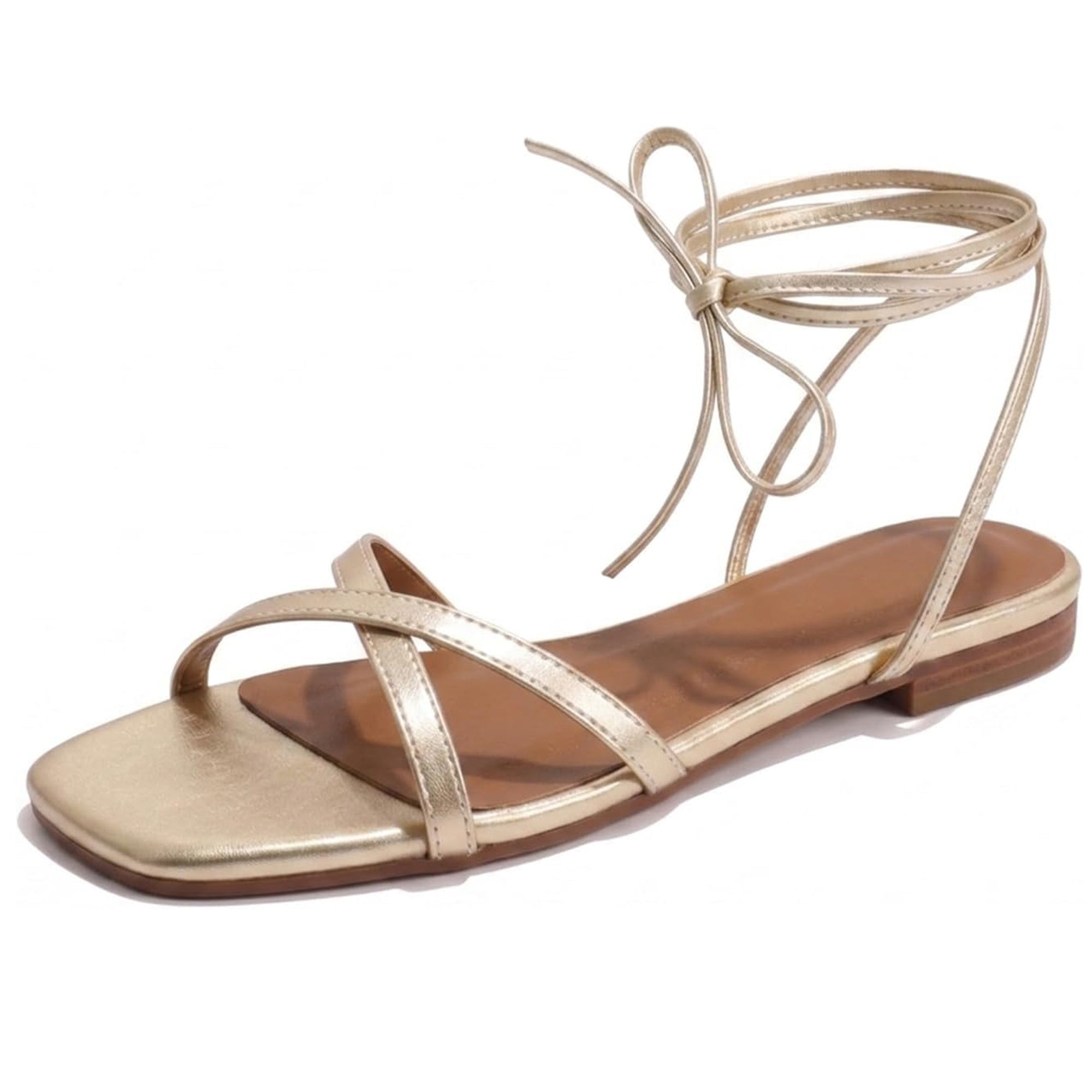 Slides Beach Flats Gladiator Wrap Strappy Sandals