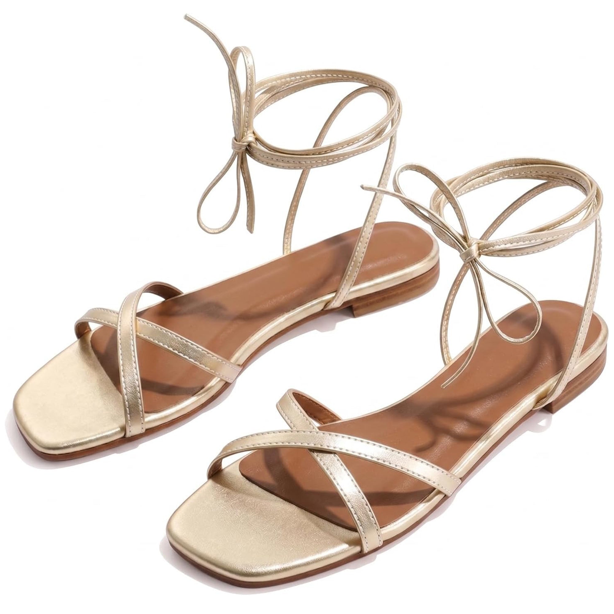 Slides Beach Flats Gladiator Wrap Strappy Sandals