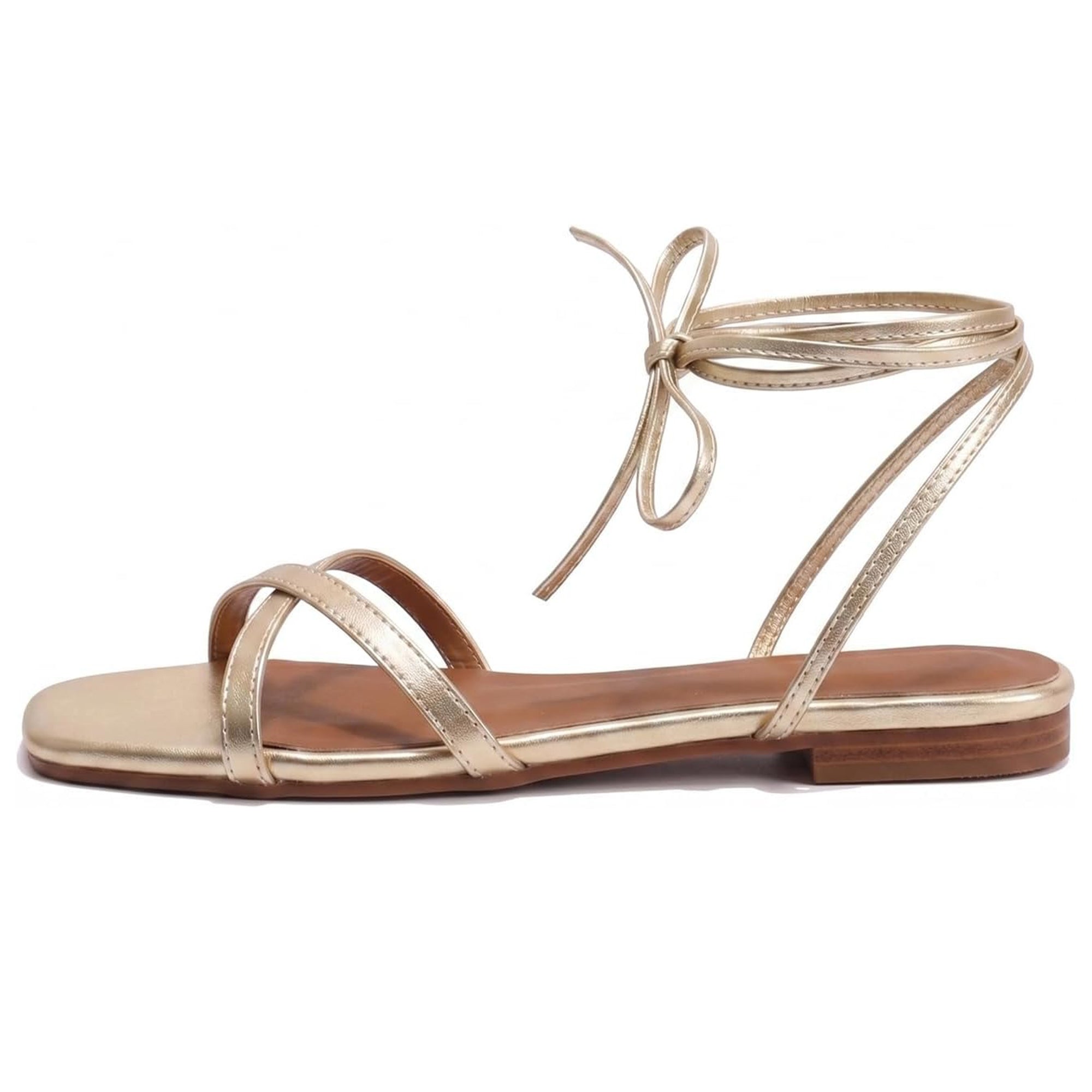 Slides Beach Flats Gladiator Wrap Strappy Sandals