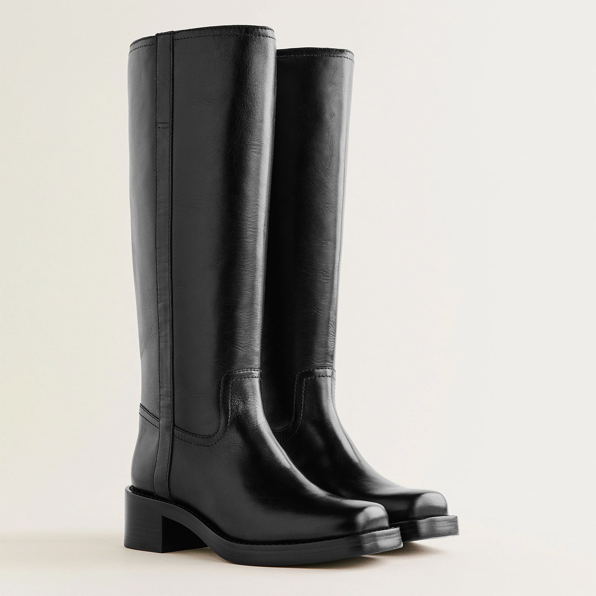 Knee High Boots for Women Square Toe Boots Casual Comfortable Chunky Block Heel Tall Boots Riding Boots