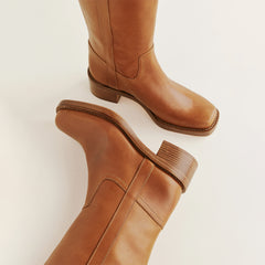 Knee High Boots for Women Square Toe Boots Casual Comfortable Chunky Block Heel Tall Boots Riding Boots