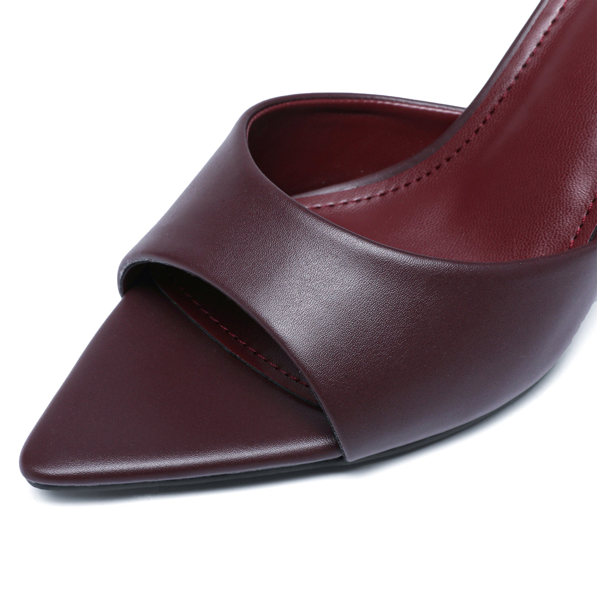 Elegant Off-White Minimalist Open Toe Stiletto Mules