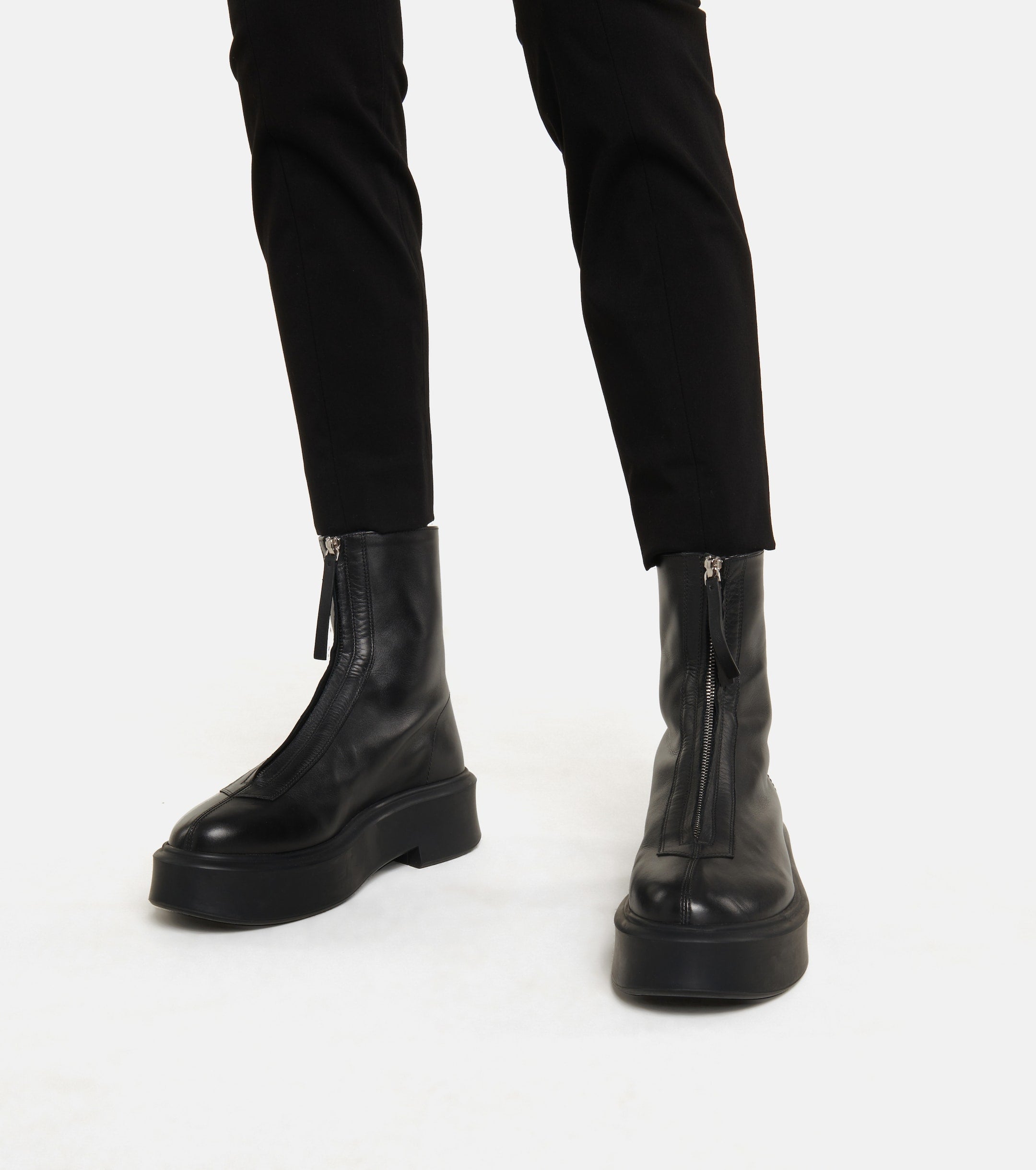 Platform Ankle Boots Chunky Block Heel Chelsea Fall Booties Winter Slip On Elastic Short Boots with Zipper