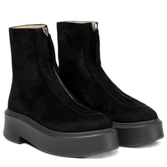 Platform Ankle Boots Chunky Block Heel Chelsea Fall Booties Winter Slip On Elastic Short Boots with Zipper