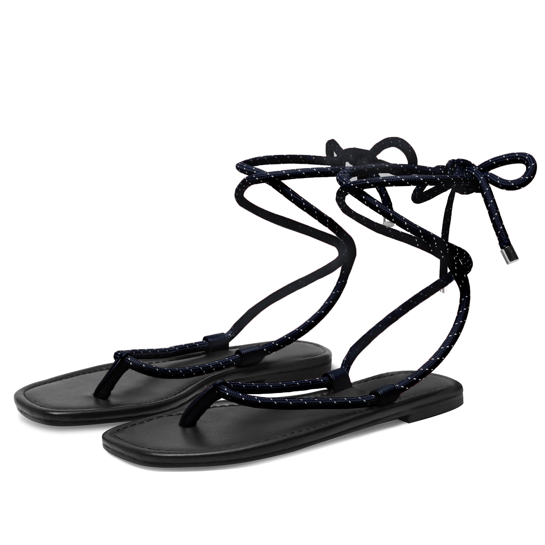 Rope Strappy Thong Flat Beach Sandals