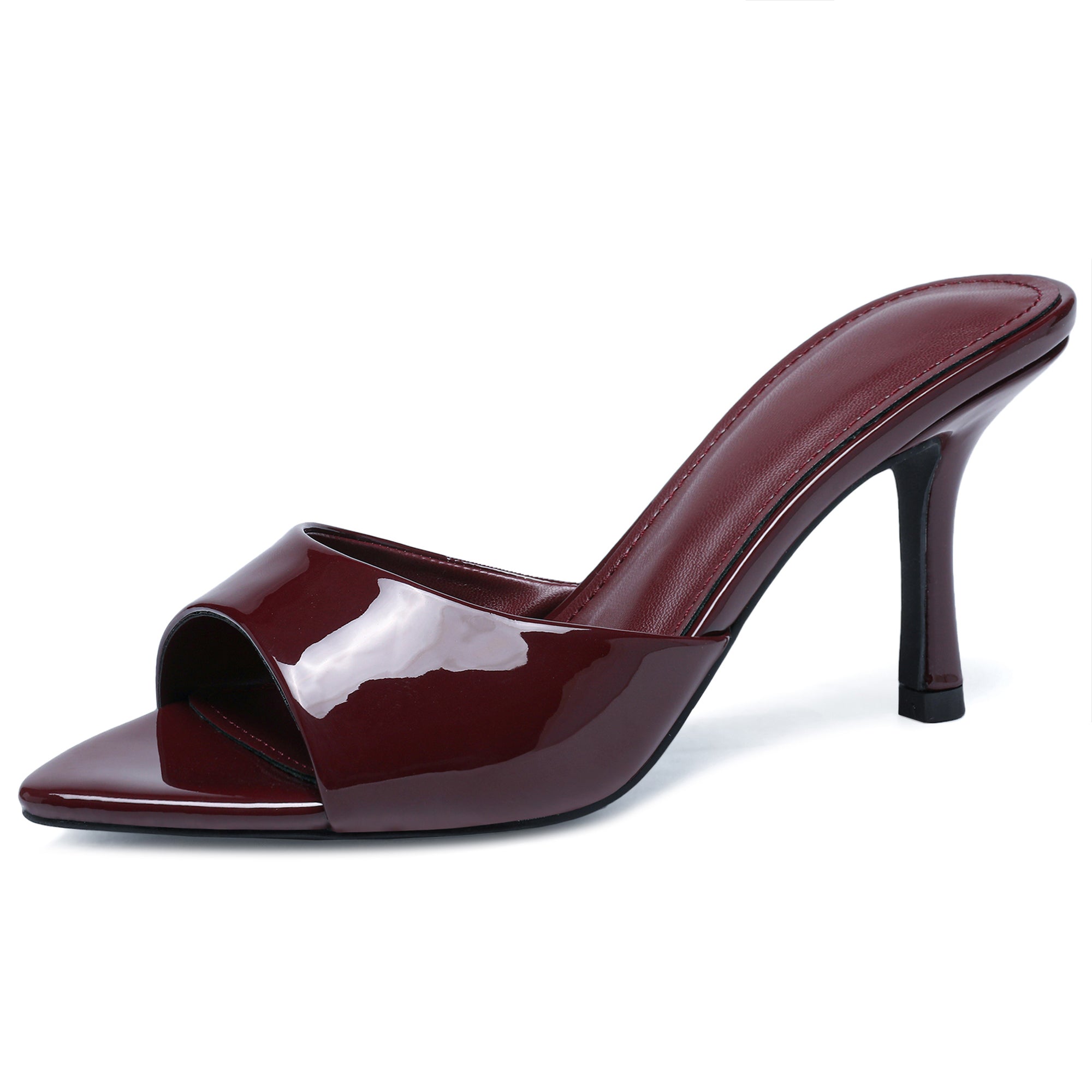 Elegant Off-White Minimalist Open Toe Stiletto Mules