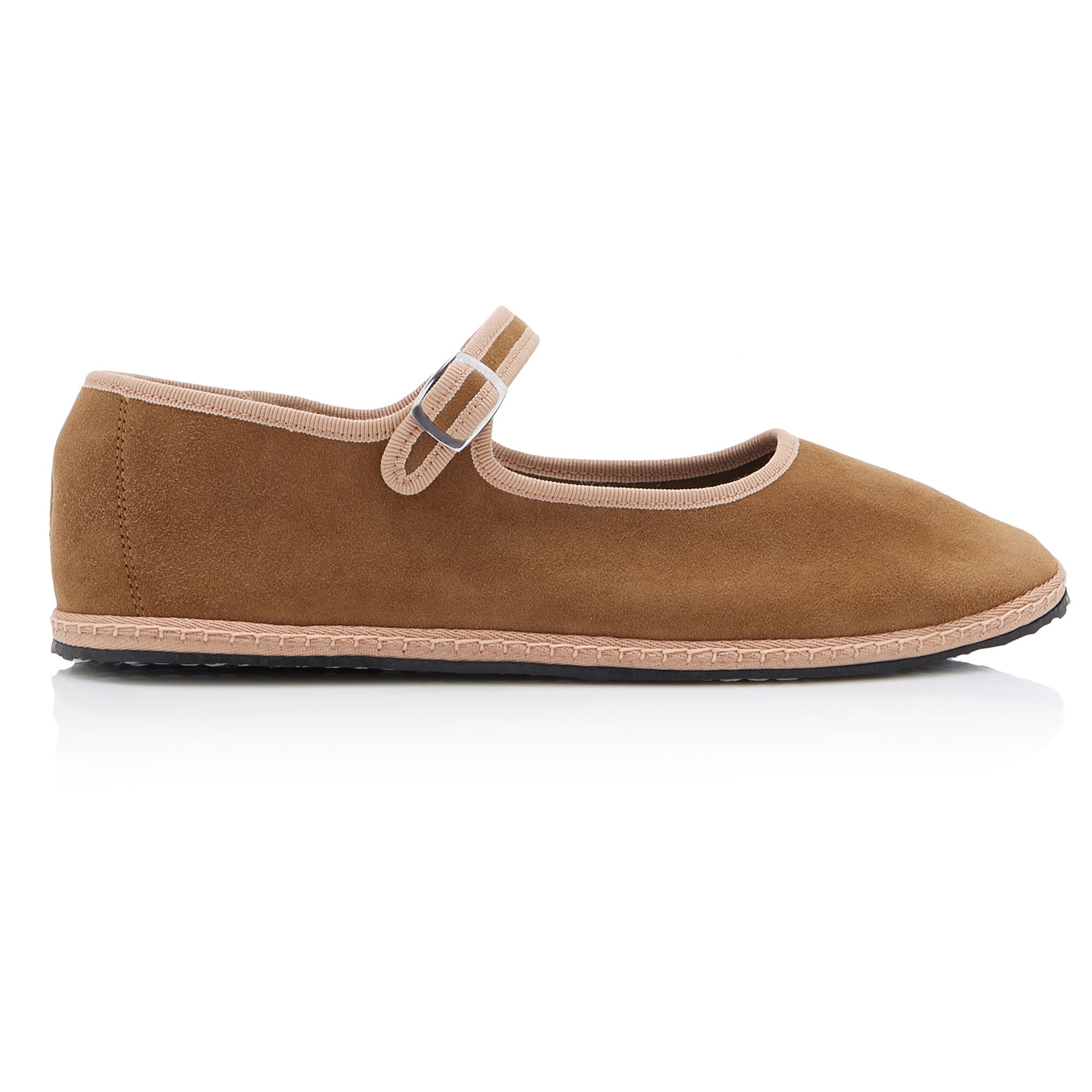 Velvet Ballet Flats for Women Cute Suede Round Toe Slip On Mary Jane Flats Casual Ballerina Shoes