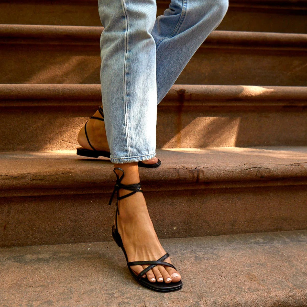 Slides Beach Flats Gladiator Wrap Strappy Sandals