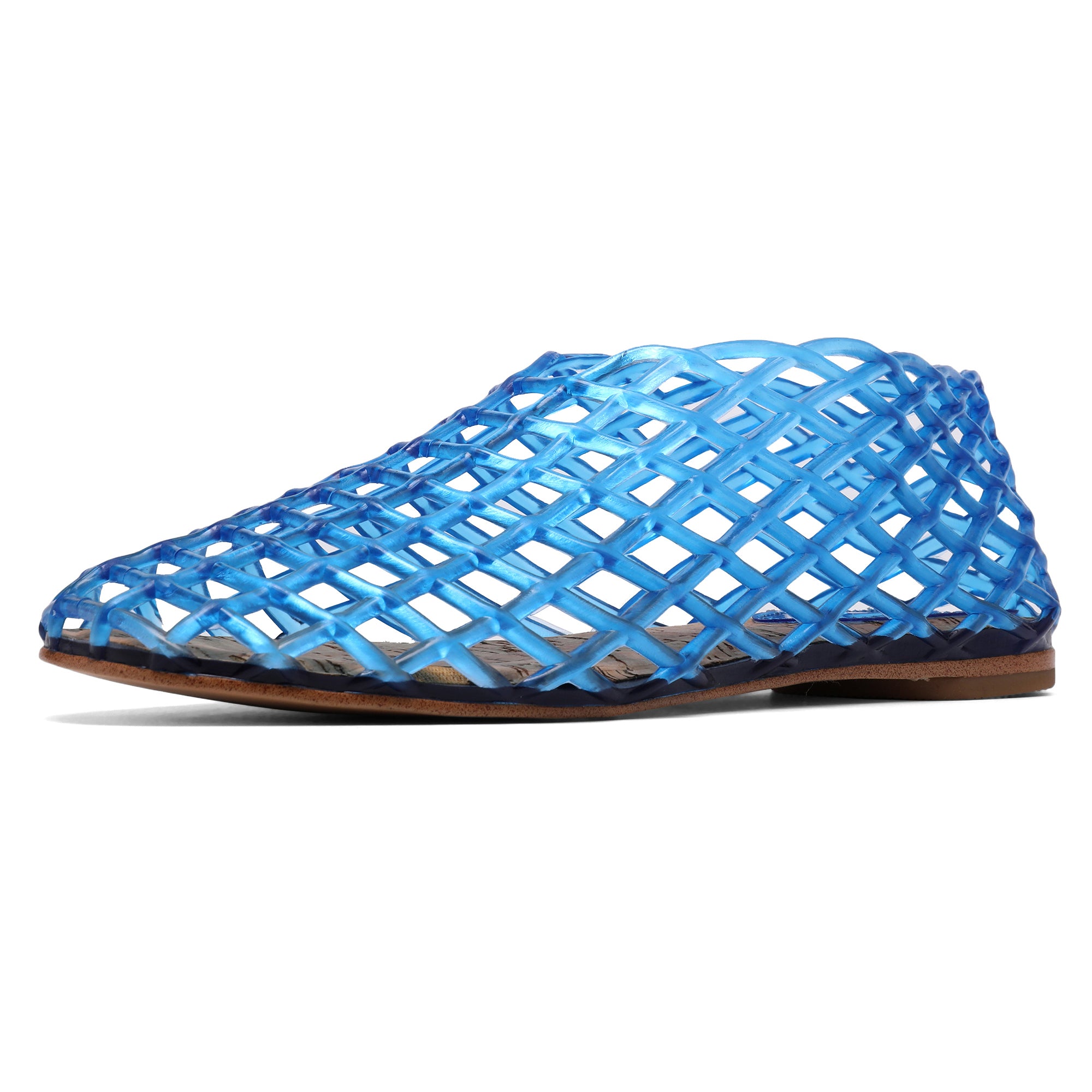 Jelly Mesh Ballet Flats Clear Hollow Beach Sandals