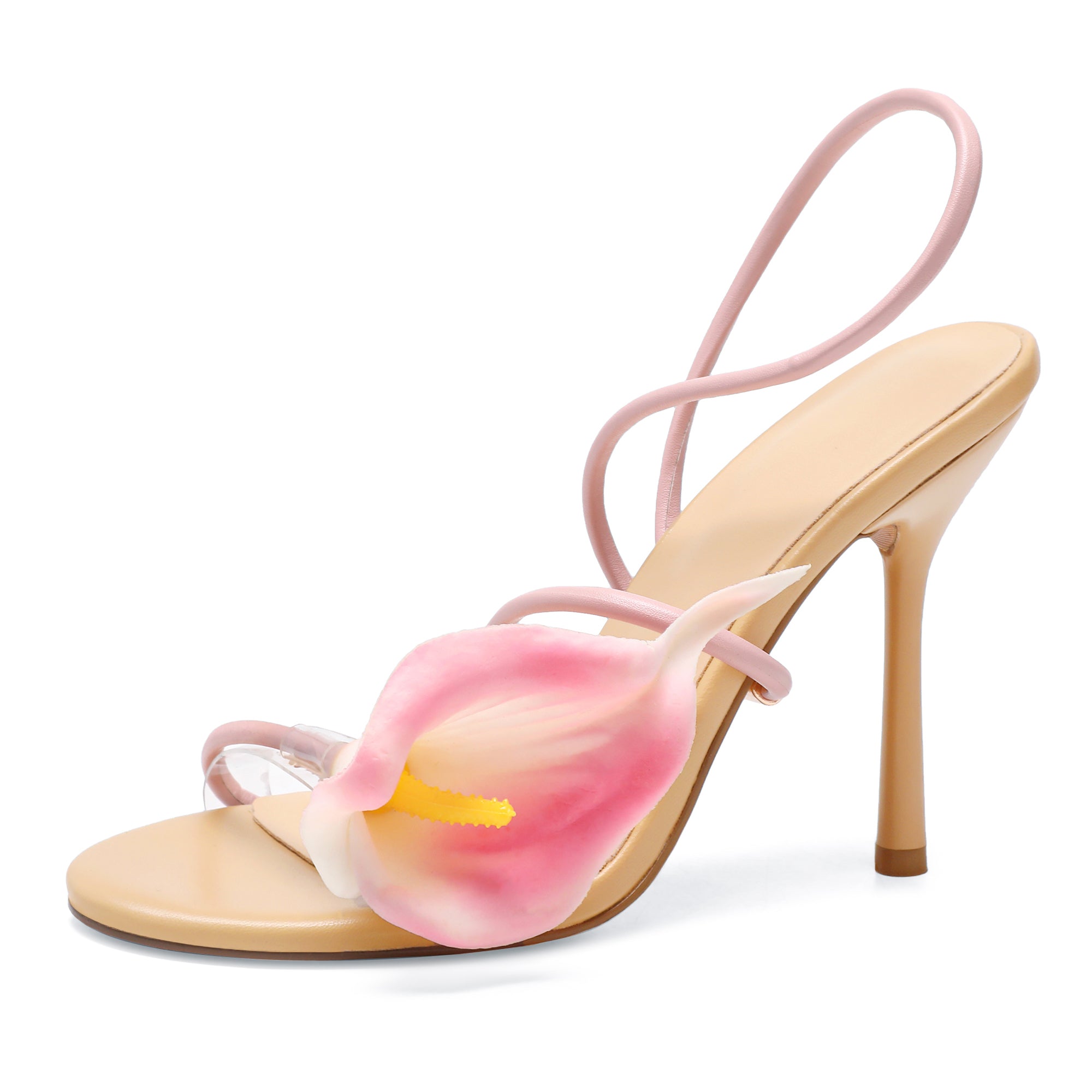 Flower High Heels Calla Lily Heeled Sandals
