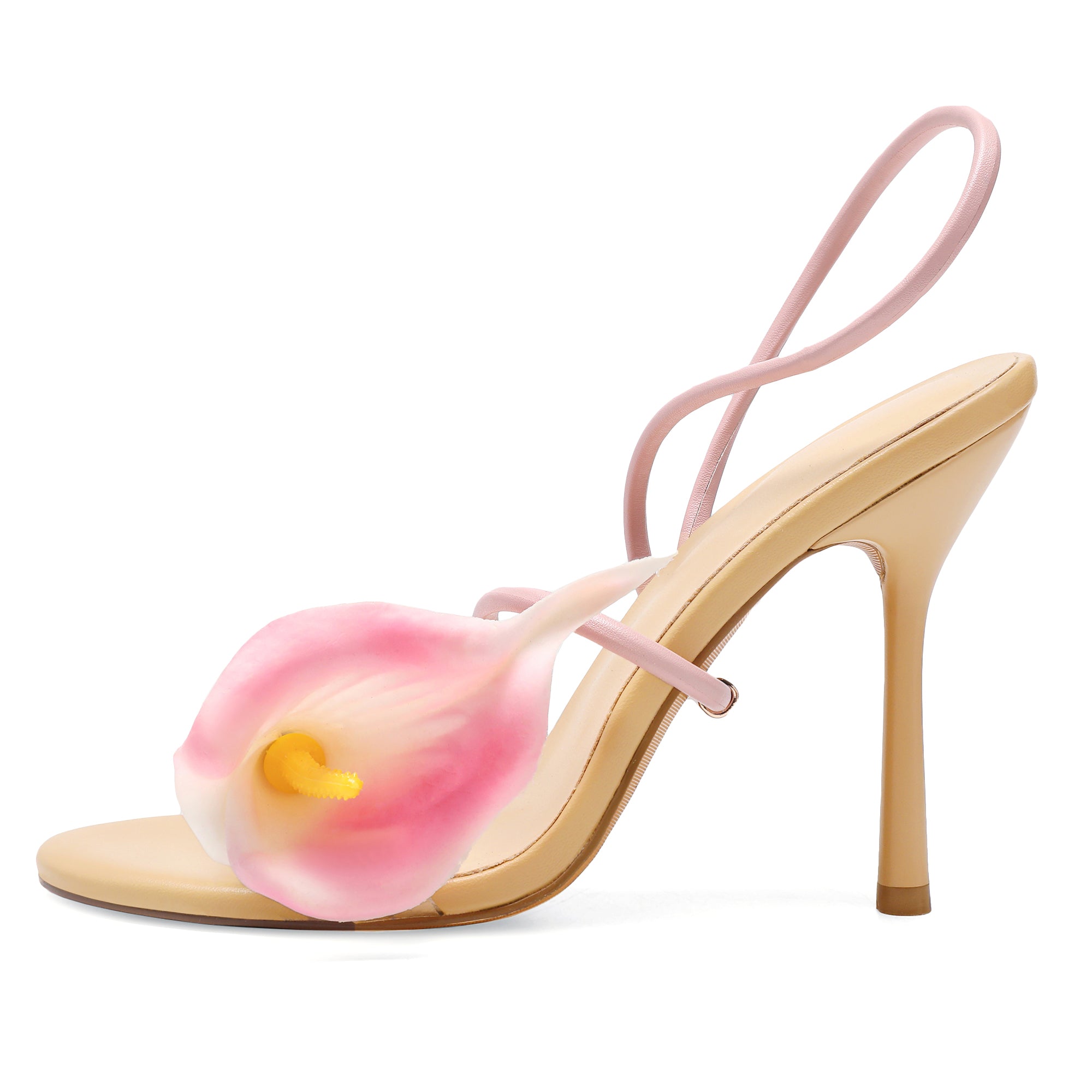 Flower High Heels Calla Lily Heeled Sandals