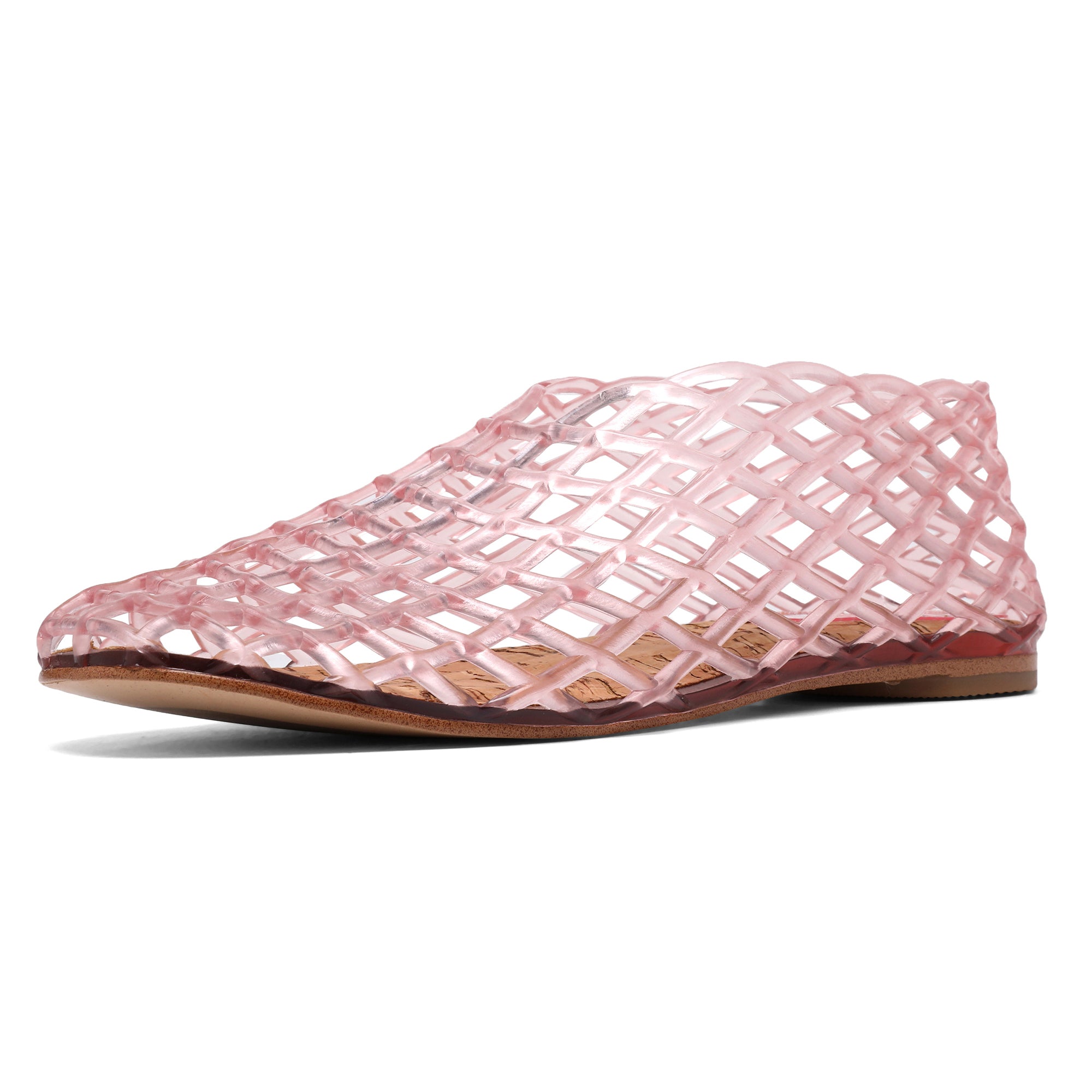 Jelly Mesh Ballet Flats Clear Hollow Beach Sandals