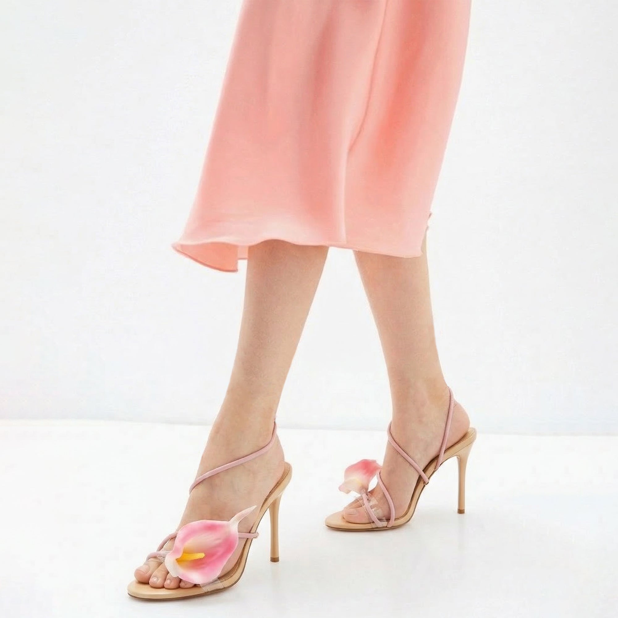 Flower High Heels Calla Lily Heeled Sandals