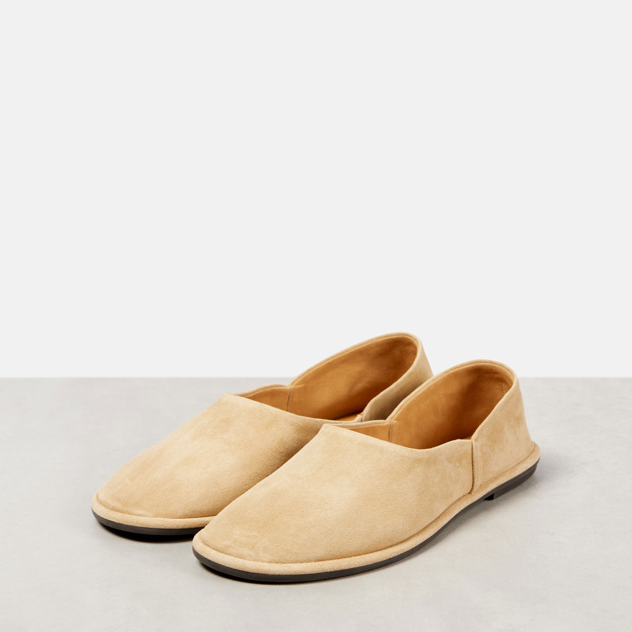 Suede Ballet Flats for Women Round Toe Slip On Casual Ballerina Shoes