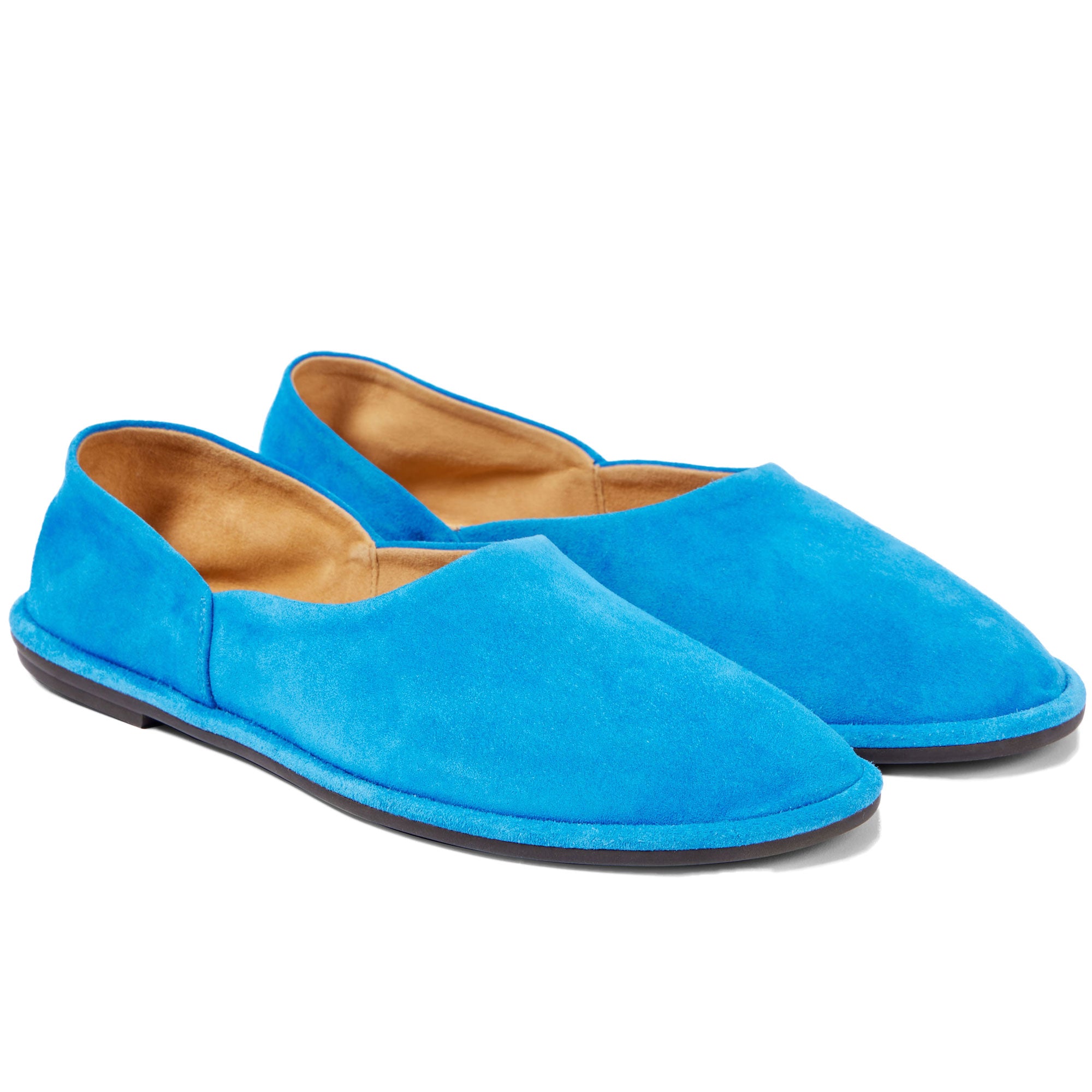 Suede Ballet Flats for Women Round Toe Slip On Casual Ballerina Shoes