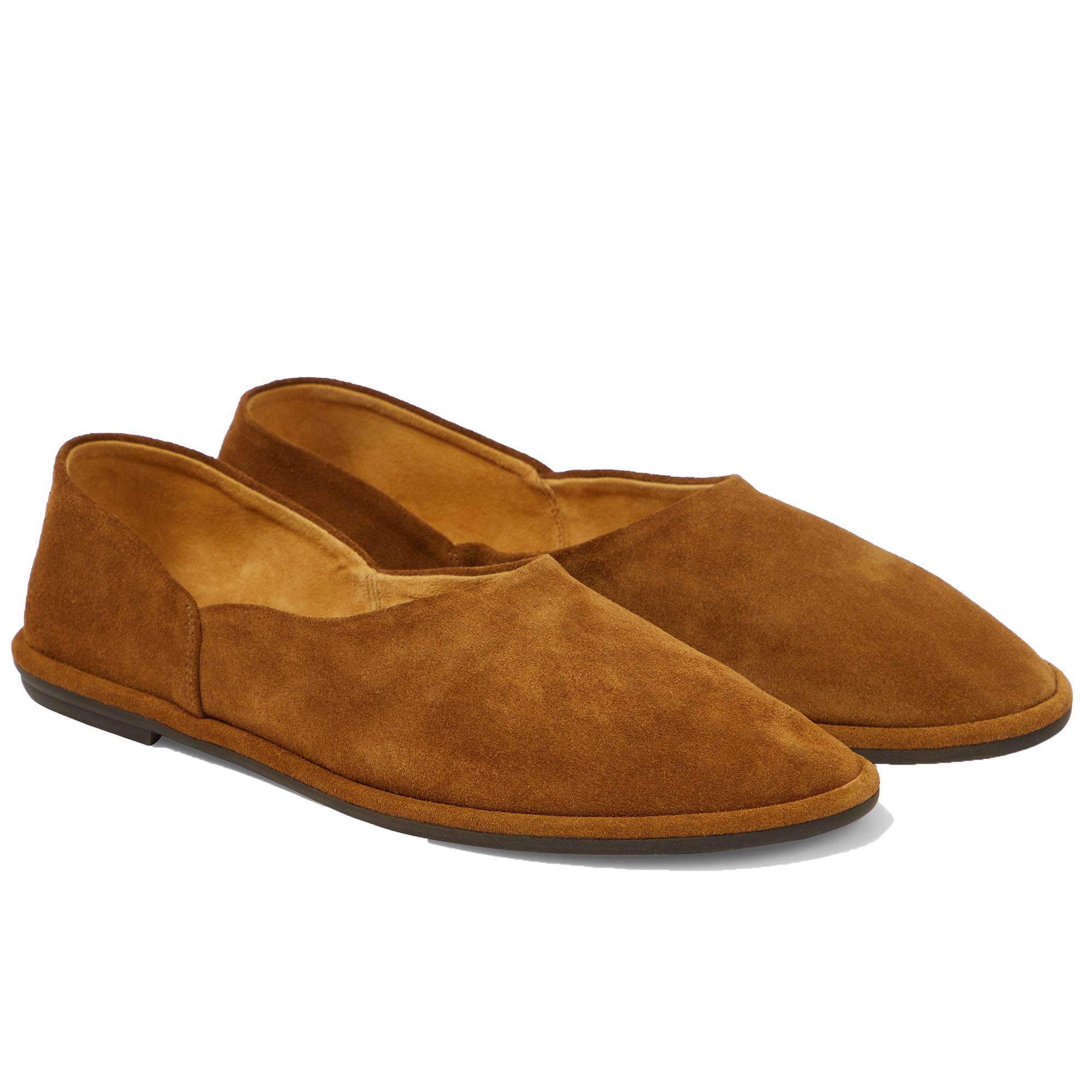 Suede Ballet Flats for Women Round Toe Slip On Casual Ballerina Shoes